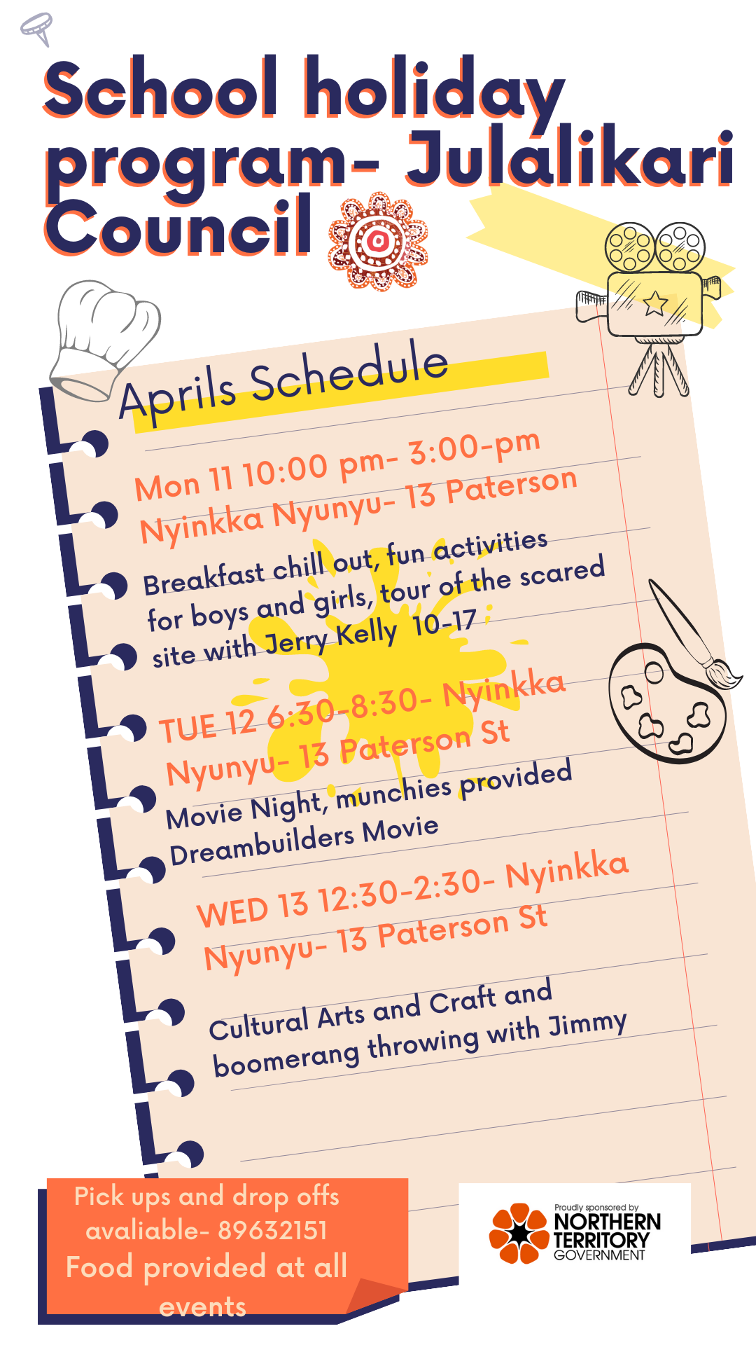 Julalikari sets out to put on deadly activities for the April 2022 school holidays- All youth members of the community are welcomed to come and participate!